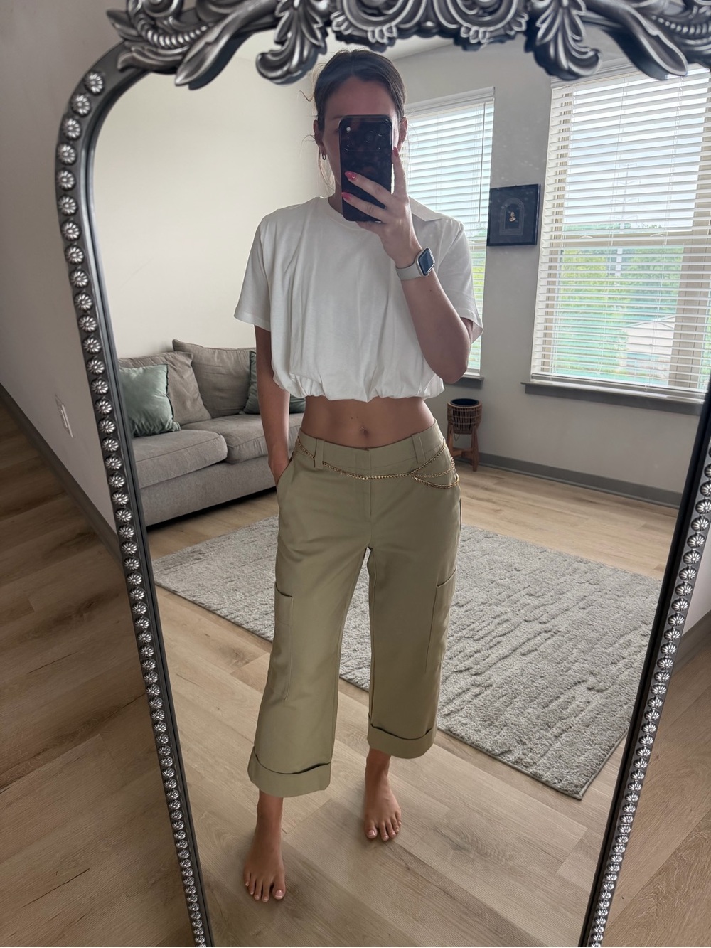 NWT Vince Size 10 Cropped Cargo Pants